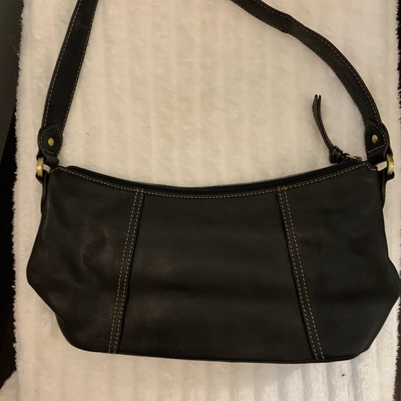 Tignanello Black Leather Shoulder Bag - Picture 4 of 4